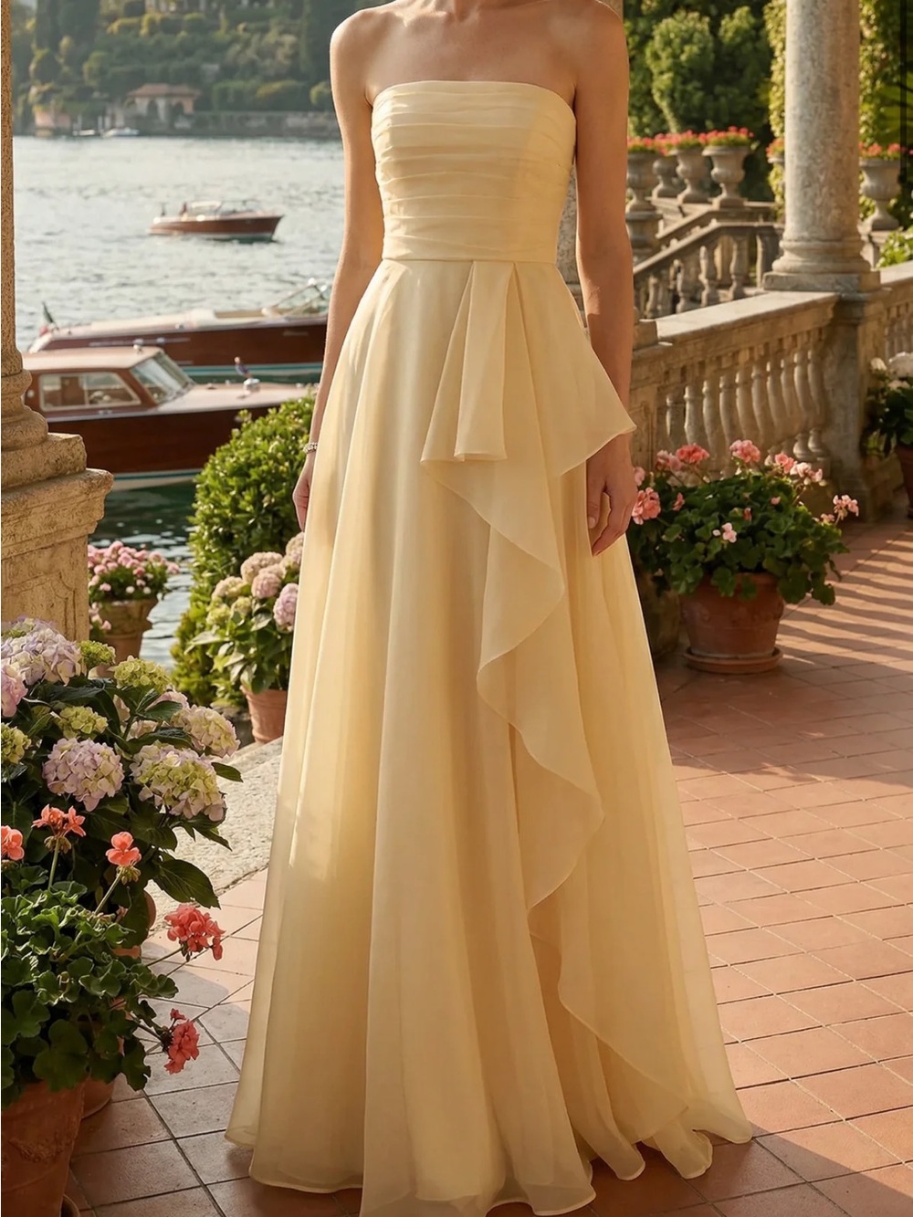 Trish scully SYD GOWN GOLD ORGANZA - Picture 4 of 12